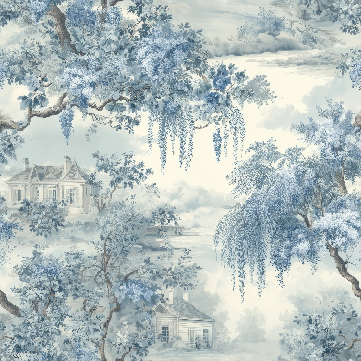 Blue Willow Wallpaper