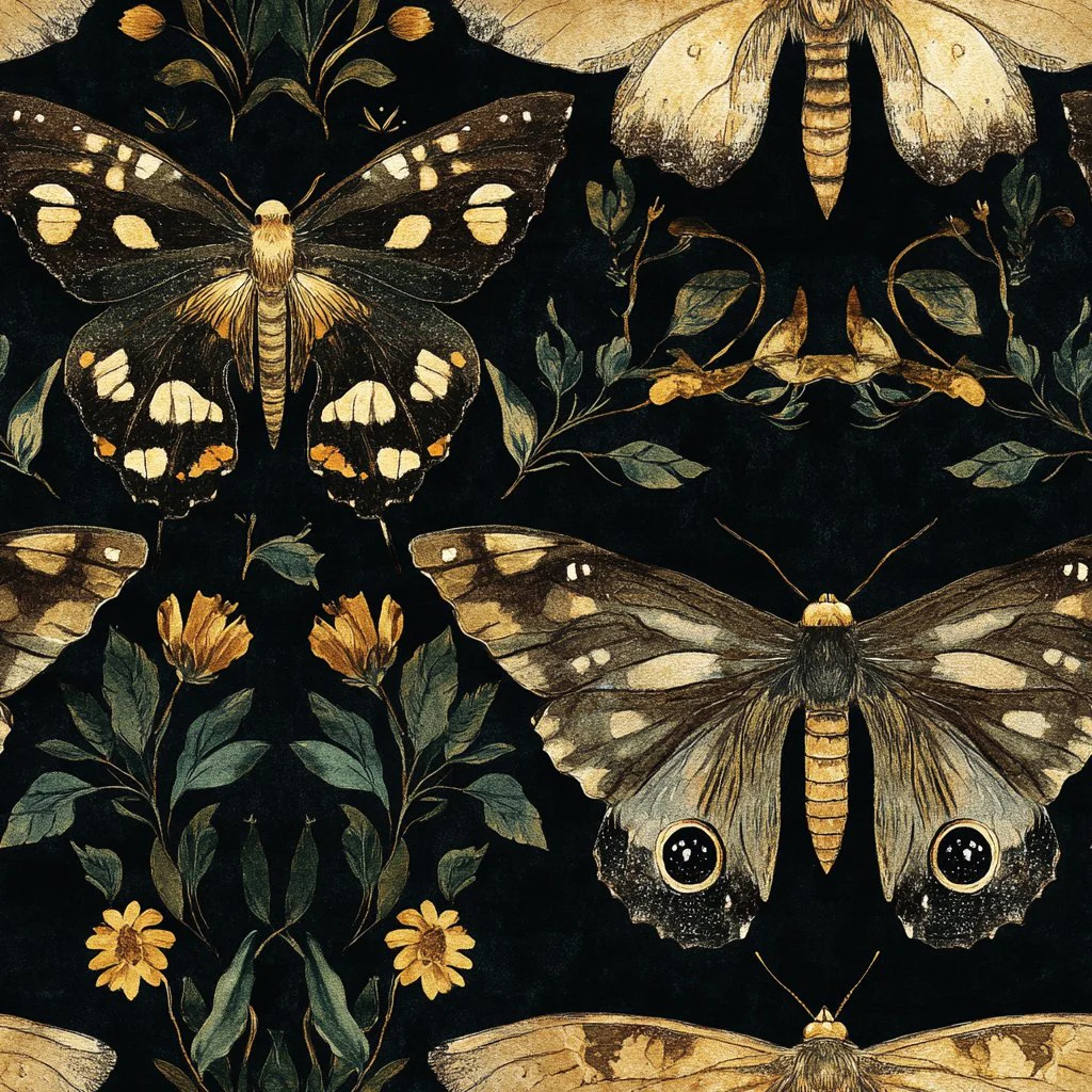 Morrigan Moths Wallpaper