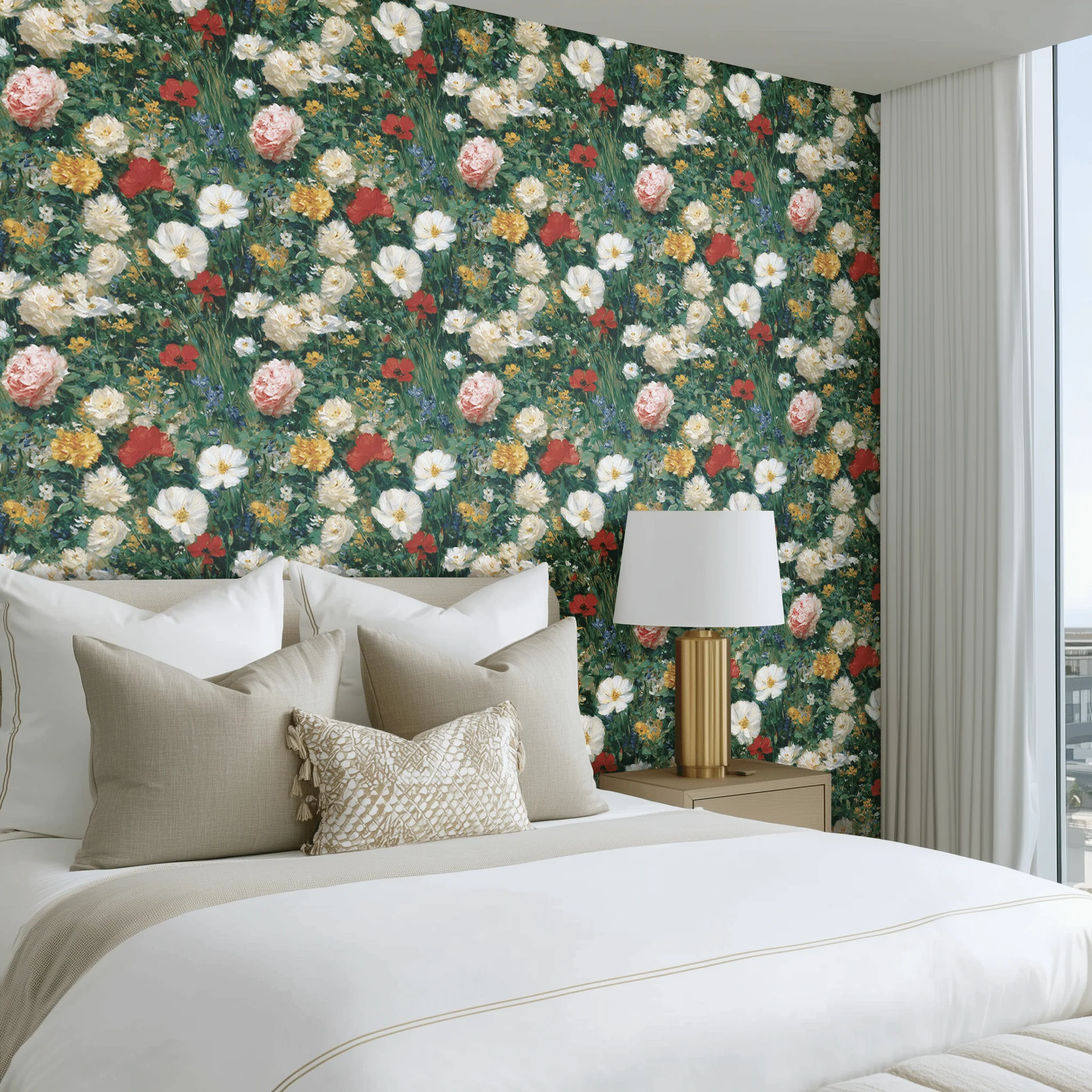 Painted Peonies Wallpaper - Image 2